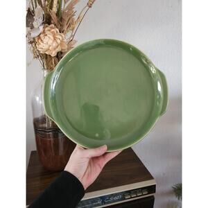 Universal Oven Proof Ballerina Serving Dish Handles Large Green 10.75"